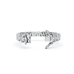 Elegant Platinum Pear-Shaped Diamond Line Bracelet (6.5 Inch)