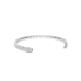 Exquisite Two-Tone Twisted Pave Diamond Bangle Bracelet (6.5 Inch)