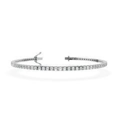 Timeless Platinum Round Diamond Tennis Bracelet (6.5 Inch)