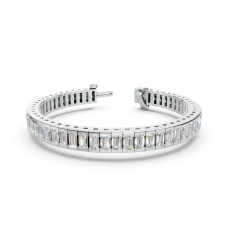 Brilliant Platinum Round Diamond Tennis Bracelet (6.5 Inch)