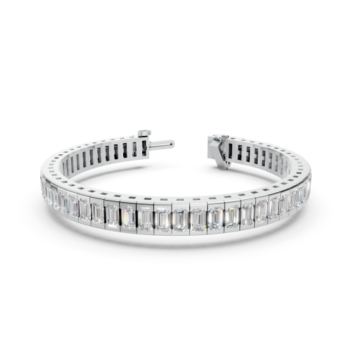 Brilliant Platinum Round Diamond Tennis Bracelet (6.5 Inch)