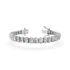 Luxurious Platinum Pave Diamond Link Bracelet (6.5 Inch)