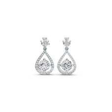 Exquisite Diamond Fan-Shaped Stud Earrings
