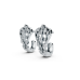 Abstract Platinum Diamond Sculptural Designer Earrings