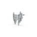 Exquisite Platinum Diamond Fan-Shaped Earrings