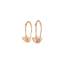Elegant Rose Gold Ginkgo Leaf Drop Earrings