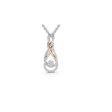 Two-Tone Infinity Diamond Pendant