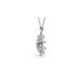 Round Platinum Starburst with Central Diamond Cluster Pendant