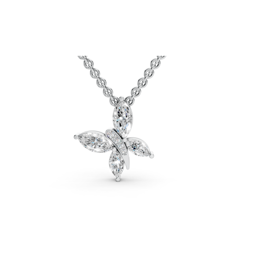 Marquise Cut Diamond Solitaire Pendant