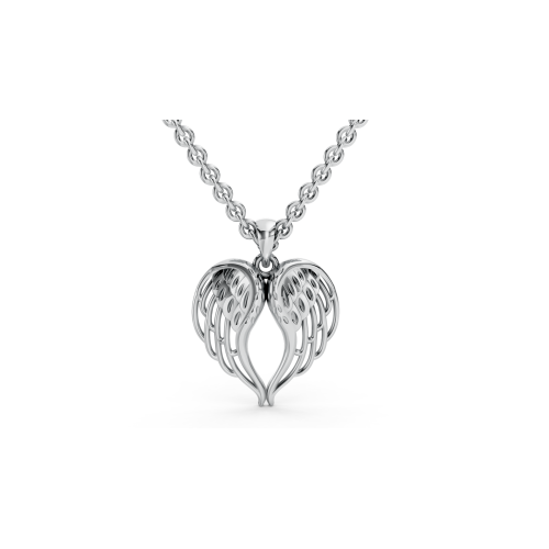 Shine Heart Shaped Platinum Pendant