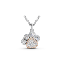 Two-Tone Sculptural Diamond Pendant