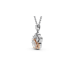 Two-Tone Sculptural Diamond Pendant