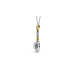 Two-Tone Princess Cut Diamond Halo Pendant