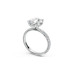 Brilliant White Metal Solitaire Ring with Dazzling Continuous Diamond Band