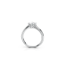 Timeless Platinum Solitaire Ring with Floral Inspired Setting