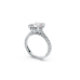 Luxurious Platinum Radiant Diamond Ring with Side Diamond Split Band