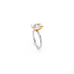 Elegant Two-Tone Platinum and Gold Oval Diamond Solitaire Ring