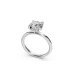 Exquisite Platinum Oval Diamond Halo Ring (US Size 6)