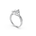 Exquisite Platinum Oval and Pear Diamond Cluster Ring (US Size 7.5)