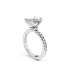 Contemporary Platinum Radiant Cut and Shield Diamond Ring (US Size 7)