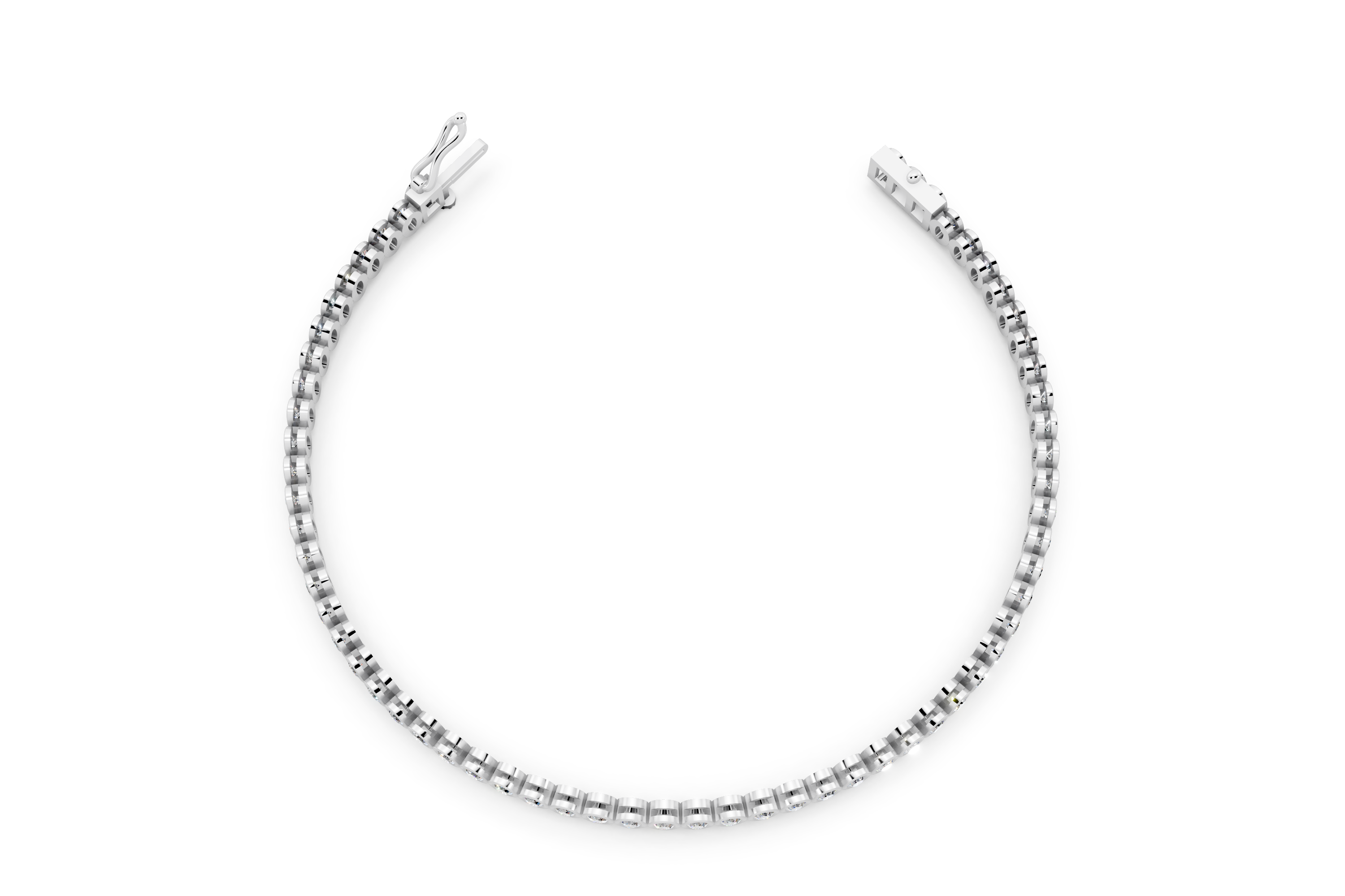 Exquisite Two-Tone Twisted Pave Diamond Bangle Bracelet (6.5 Inch)