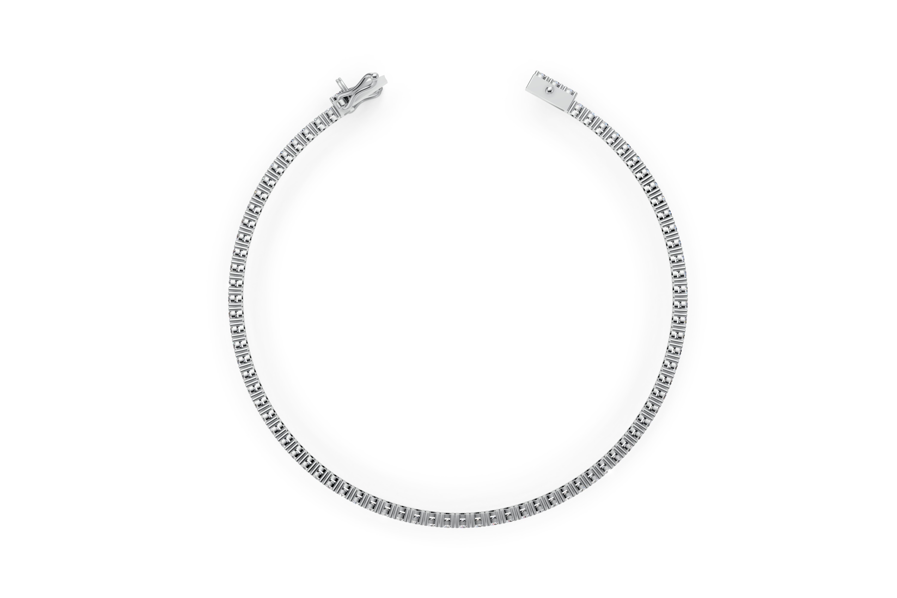 Timeless Platinum Round Diamond Tennis Bracelet (6.5 Inch)