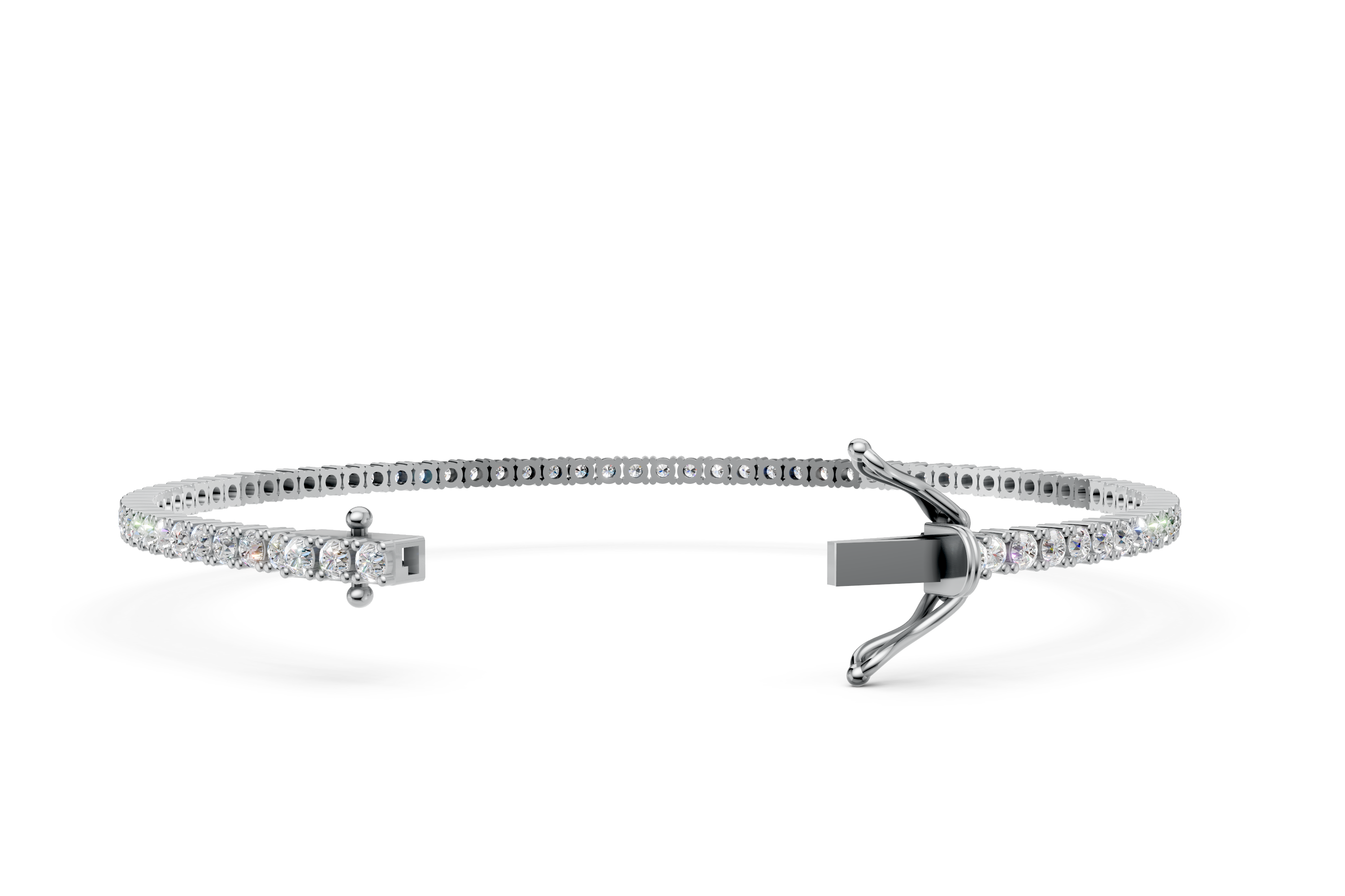 Timeless Platinum Round Diamond Tennis Bracelet (6.5 Inch)