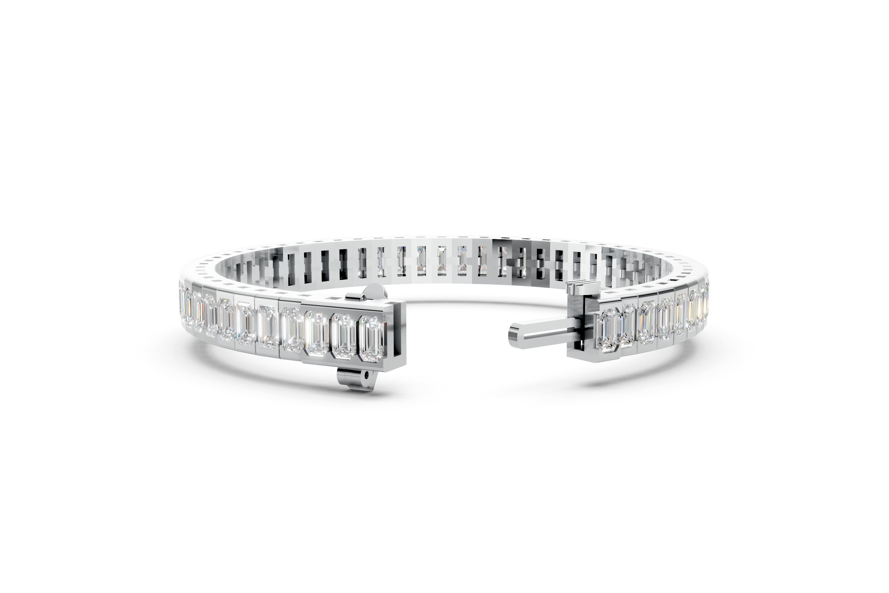 Brilliant Platinum Round Diamond Tennis Bracelet (6.5 Inch)