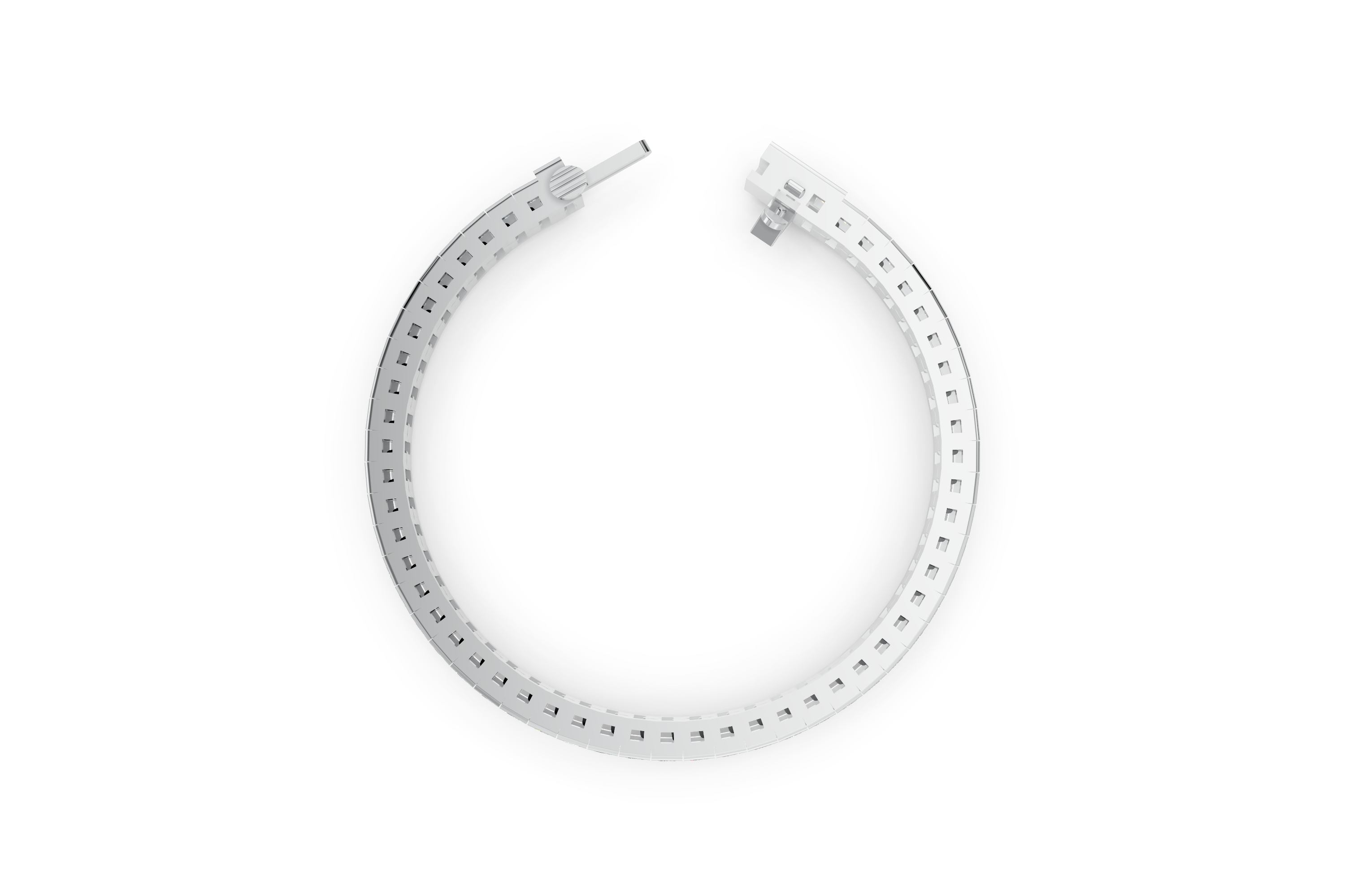 Brilliant Platinum Round Diamond Tennis Bracelet (6.5 Inch)