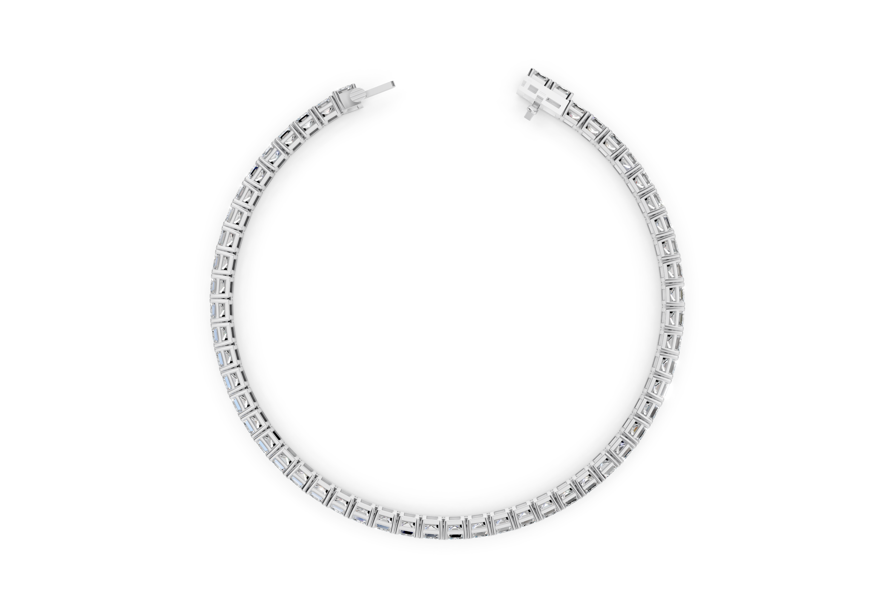 Brilliant Platinum Round Diamond Tennis Bracelet (6.5 Inch)
