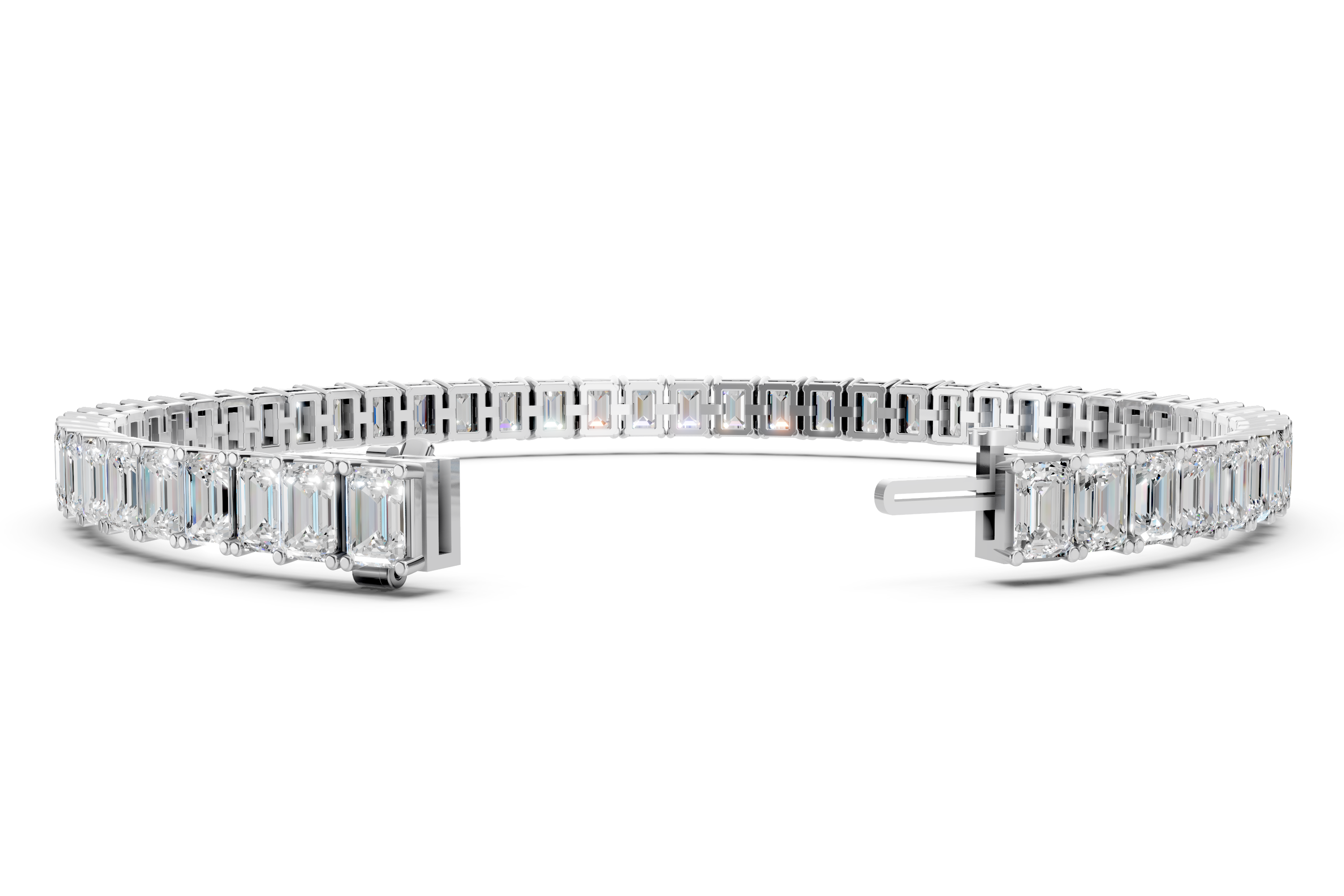 Brilliant Platinum Round Diamond Tennis Bracelet (6.5 Inch)