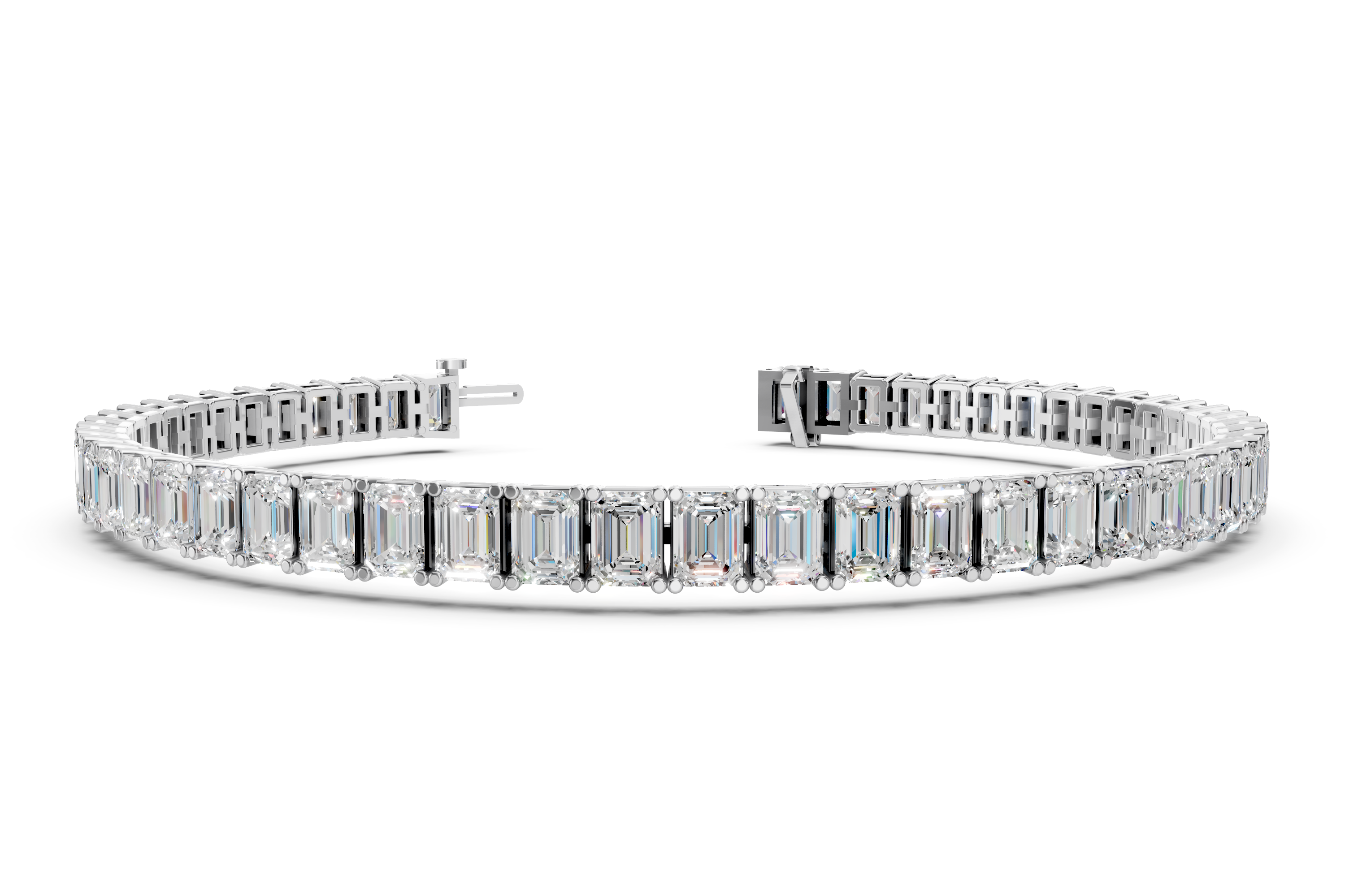 Brilliant Platinum Round Diamond Tennis Bracelet (6.5 Inch)