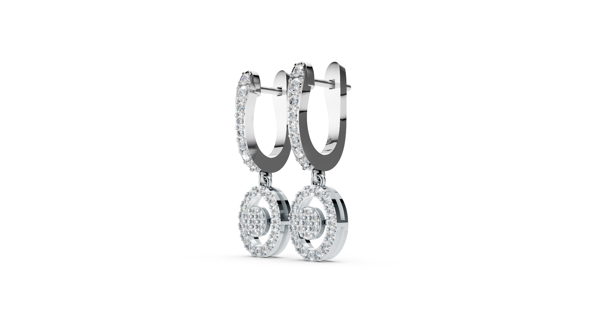 Classic Solitaire Diamond Drop Earrings