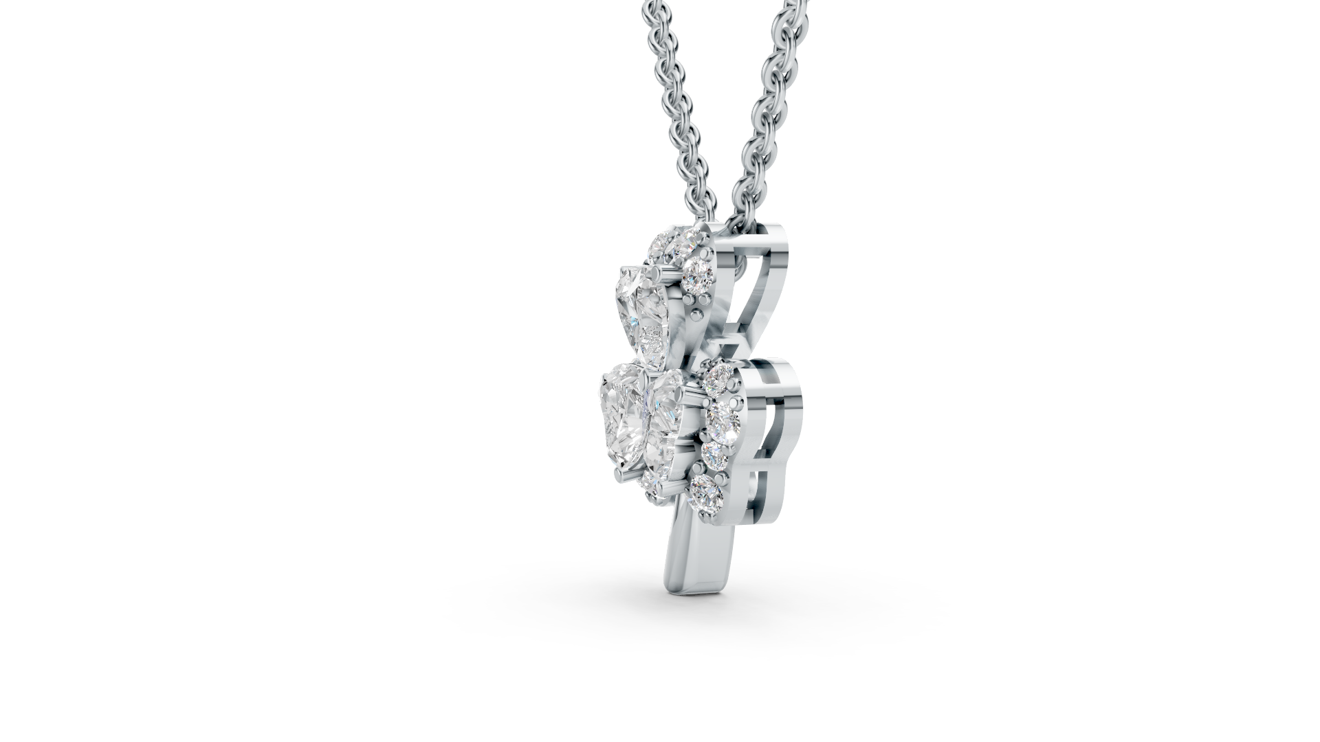 Open-Frame Diamond Pendant