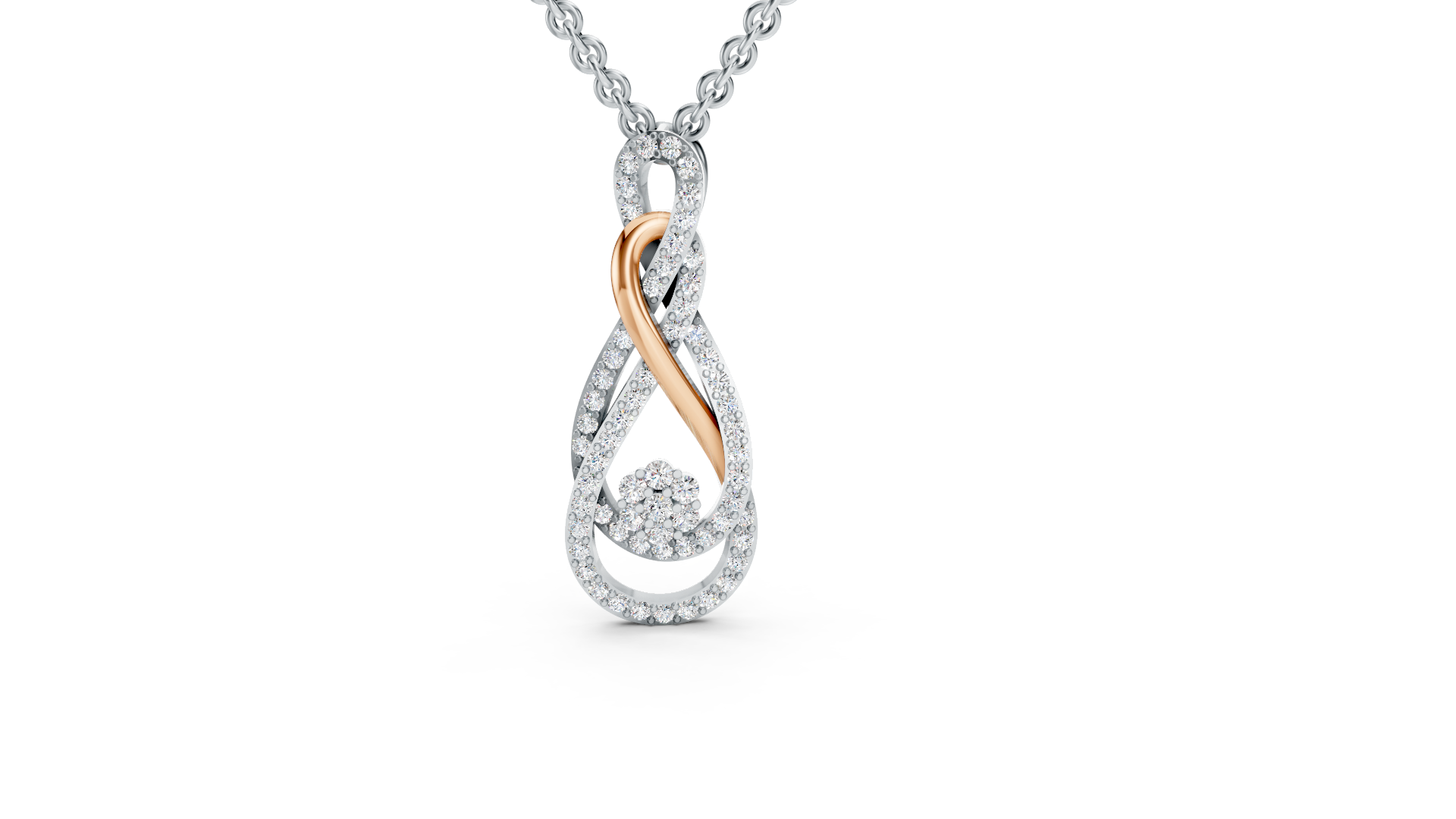 Two-Tone Infinity Diamond Pendant