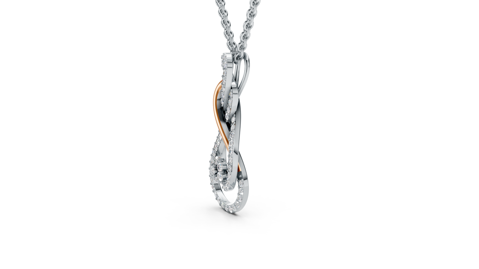 Two-Tone Infinity Diamond Pendant