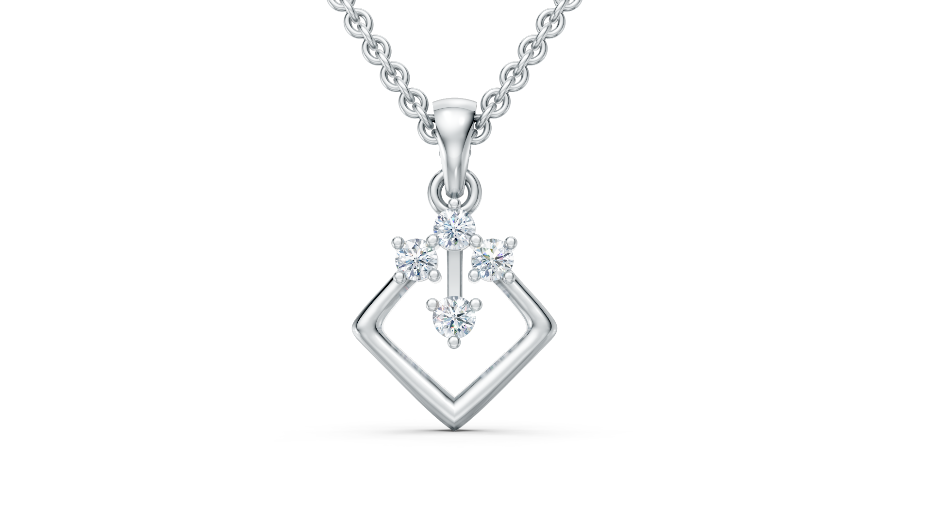 Geometric Diamond Pendant