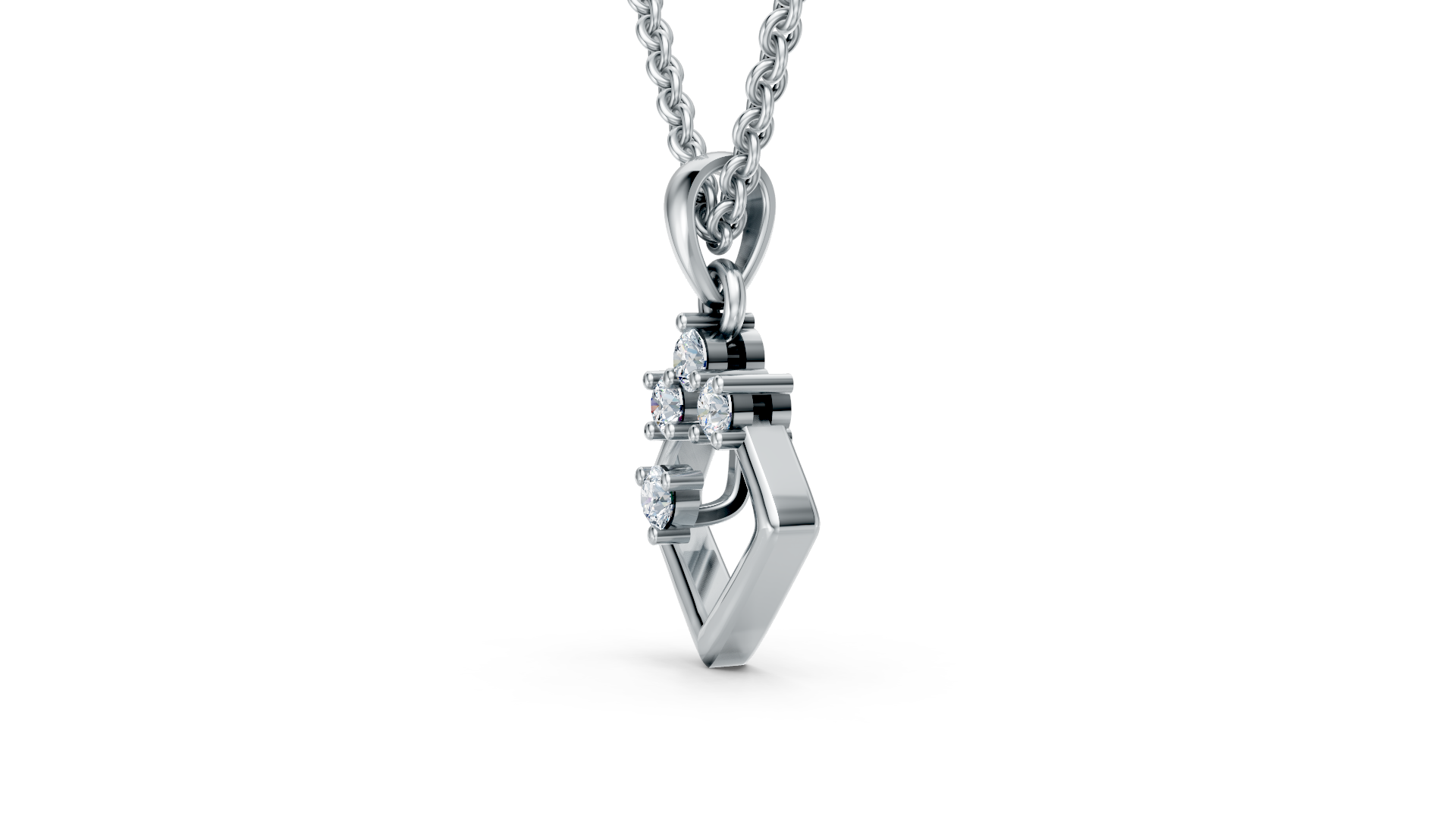 Geometric Diamond Pendant