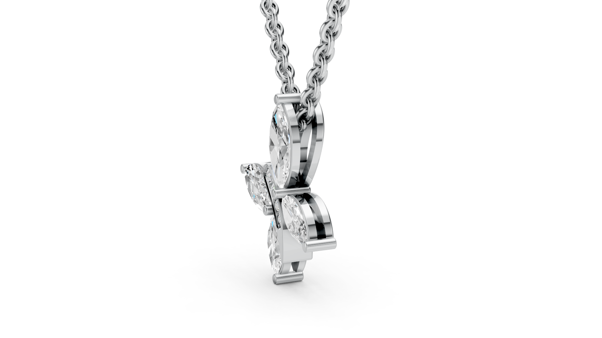 Marquise Cut Diamond Solitaire Pendant