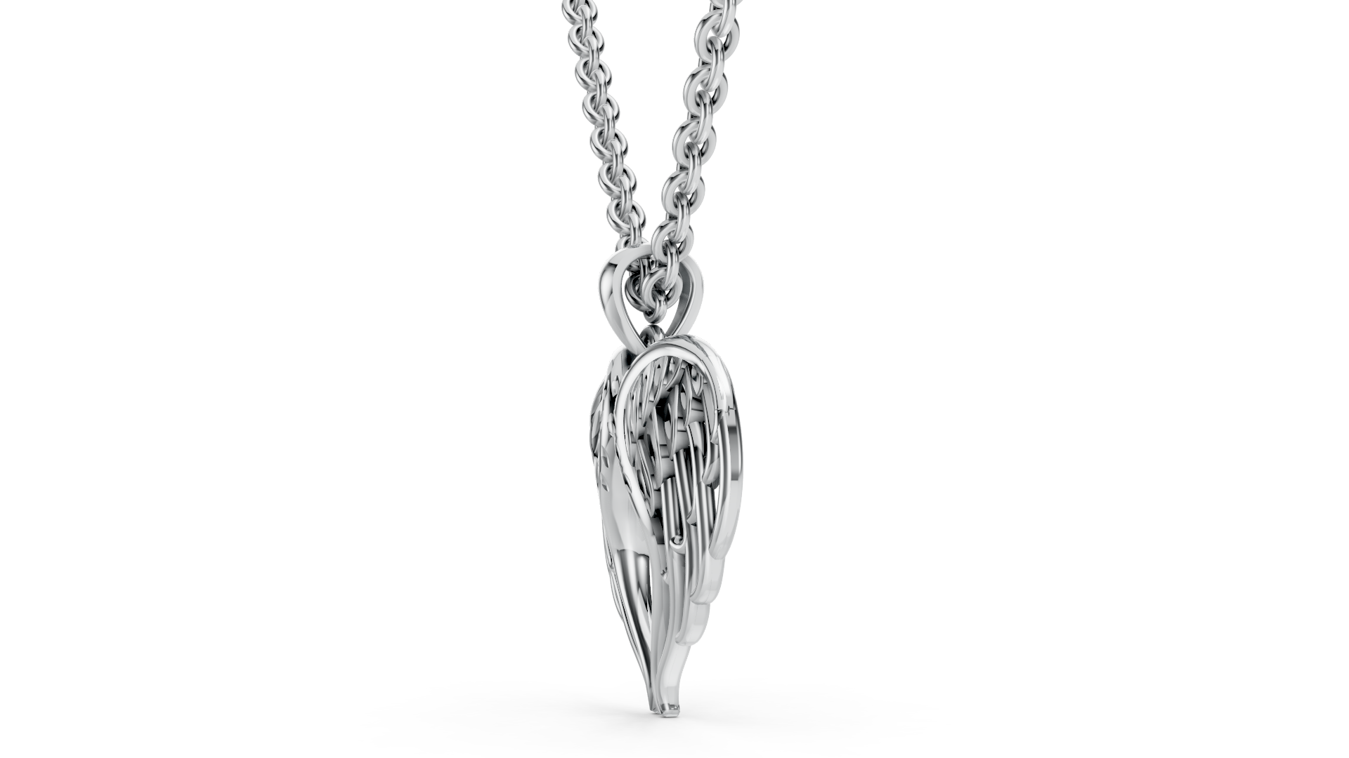 Shine Heart Shaped Platinum Pendant