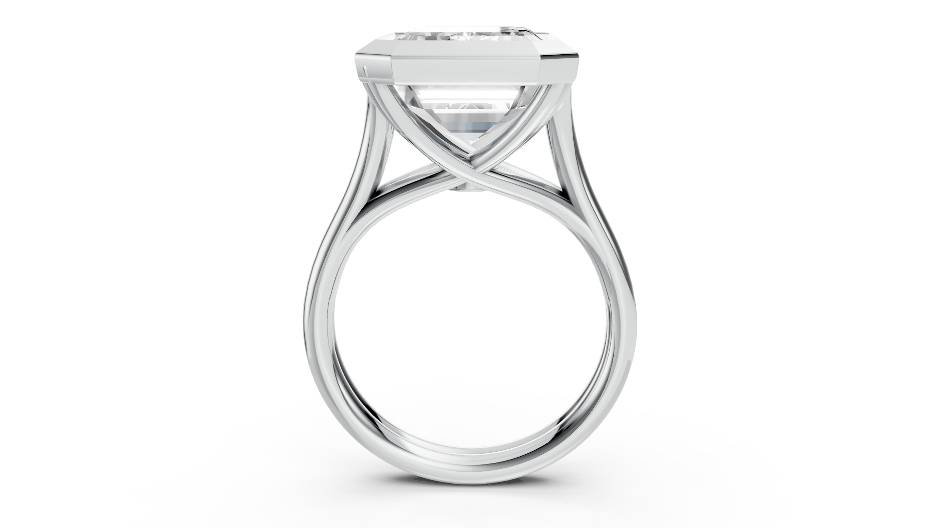 The Elara Emerald-Cut Grandeur Solitaire Ring